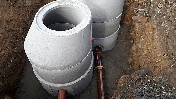 Setzen von Versickergruben